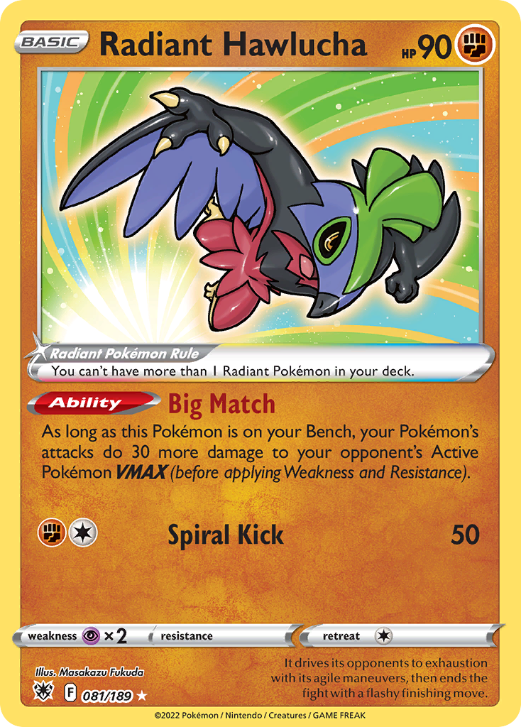 Radiant Hawlucha 081/189 - Astral Radiance (Holofoil)