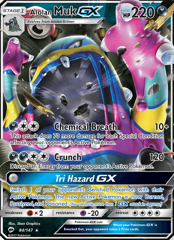 Alolan Muk GX 84/147 - Burning Shadows (Holofoil)