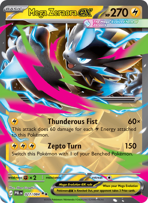 Mega Zeraora ex 027/084 - Pitch Black (Holofoil)