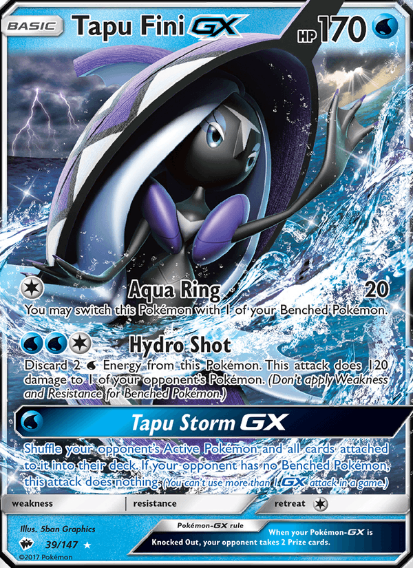 Tapu Fini GX 39/147 - Burning Shadows (Holofoil)