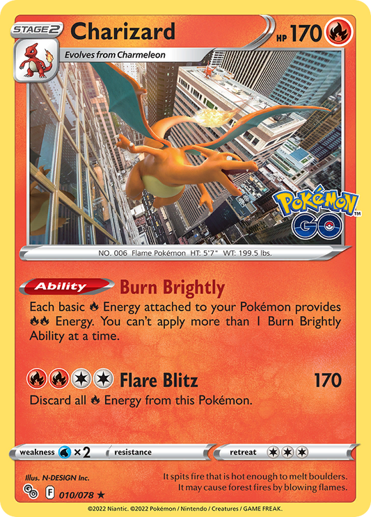 Charizard 010/078 - Pokemon Go (Reverse Holofoil)