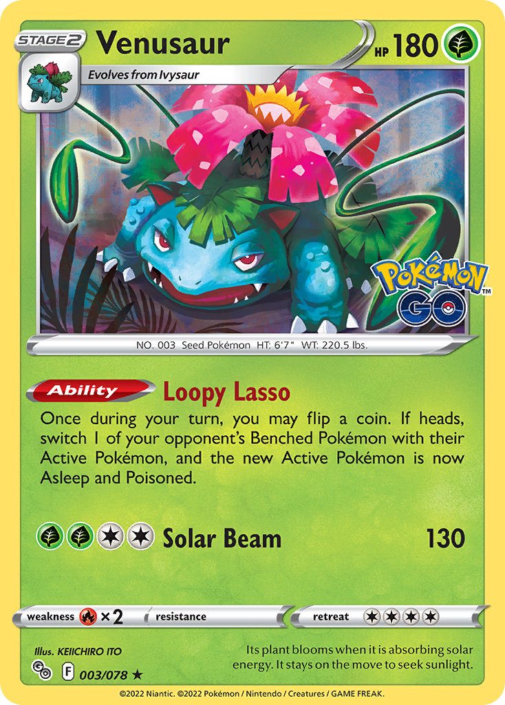 Venusaur 003/078 - Pokemon Go (Holofoil)