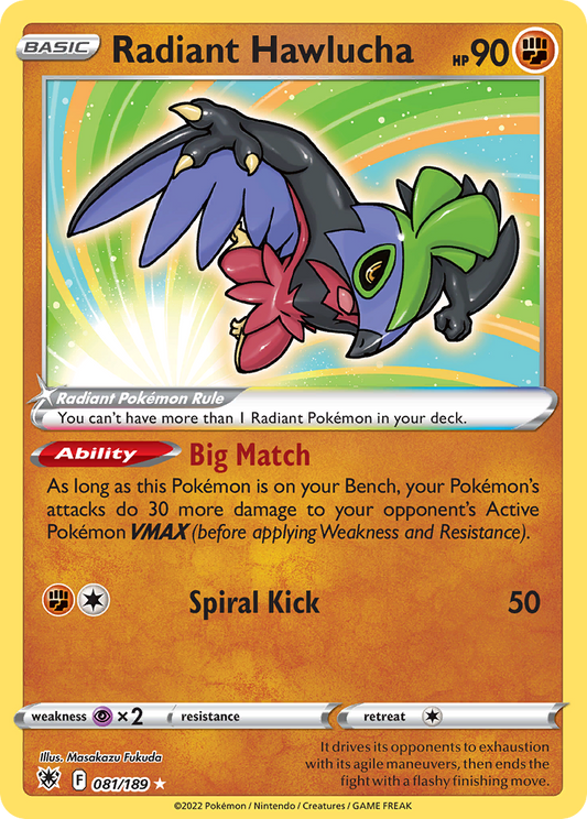 Radiant Hawlucha 081/189 - Astral Radiance (Holofoil)