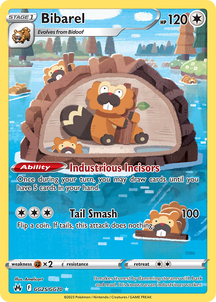 Bibarel GG25/GG70 - Crown Zenith: Galarian Gallery (Holofoil)