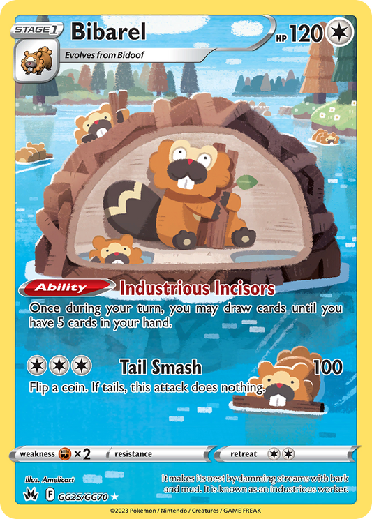 Bibarel GG25/GG70 - Crown Zenith: Galarian Gallery (Holofoil)