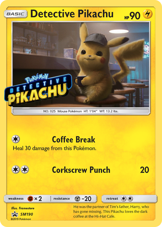 Detective Pikachu SM190 - Sun & Moon Promo (Holofoil)