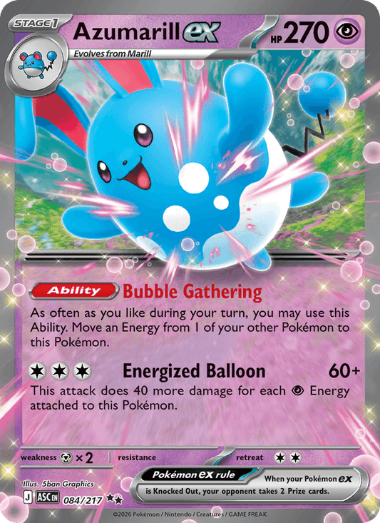 Azumarill ex 084/217 - Ascended Heroes (Holofoil)