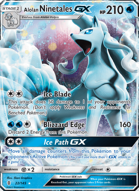Alolan Ninetales GX 22/145 - Guardians Rising (Holofoil)