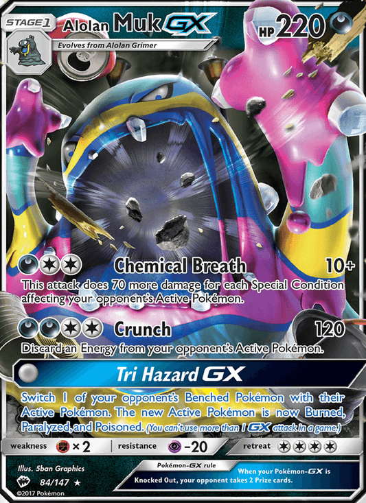 Alolan Muk GX 84/147 - Burning Shadows (Holofoil)