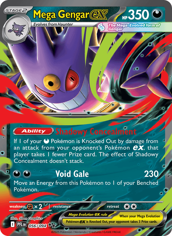 Mega Gengar ex 056/094 - Phantasmal Flames (Holofoil)