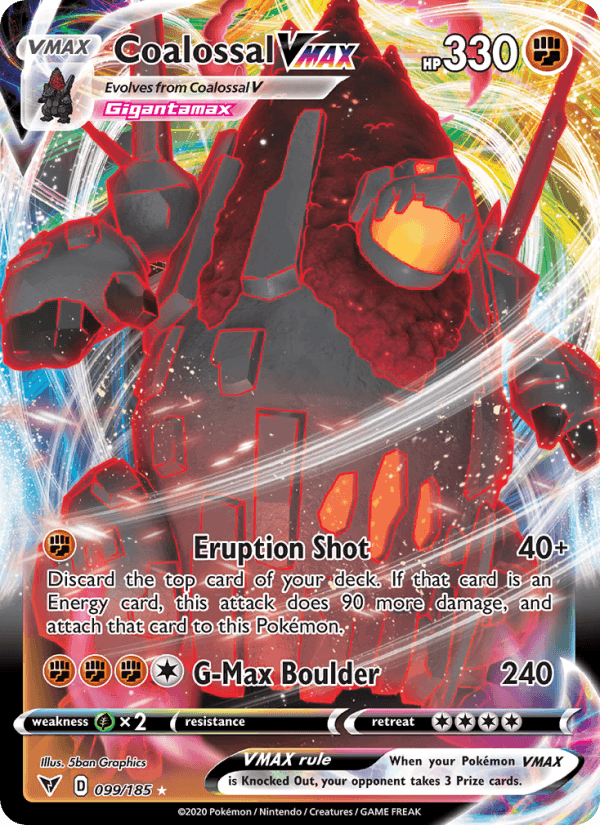 Coalossal VMAX 099/185 - Vivid Voltage (Holofoil)