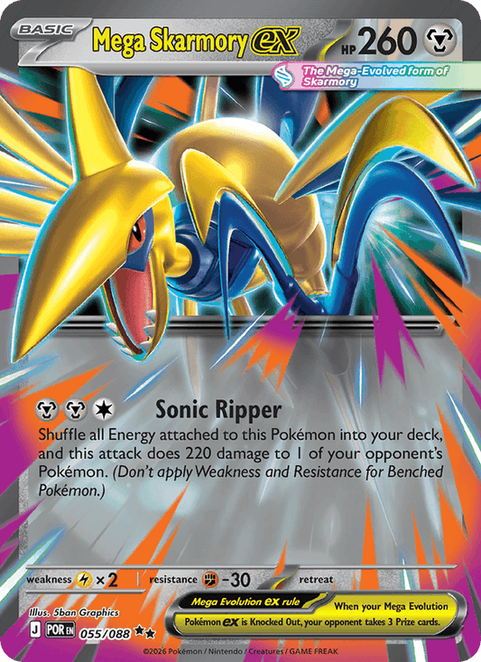 Mega Skarmory ex 055/088 - Perfect Order (Holofoil)