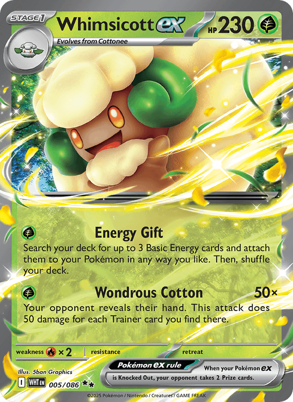 Whimsicott ex 005/086 - White Flare (Holofoil)
