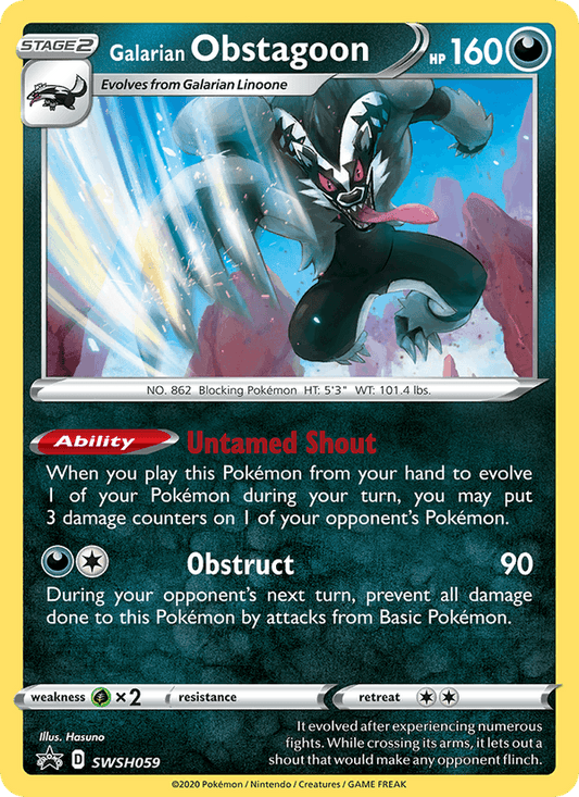 Galarian Obstagoon SWSH059 - Sword & Shield Promo (Holofoil)