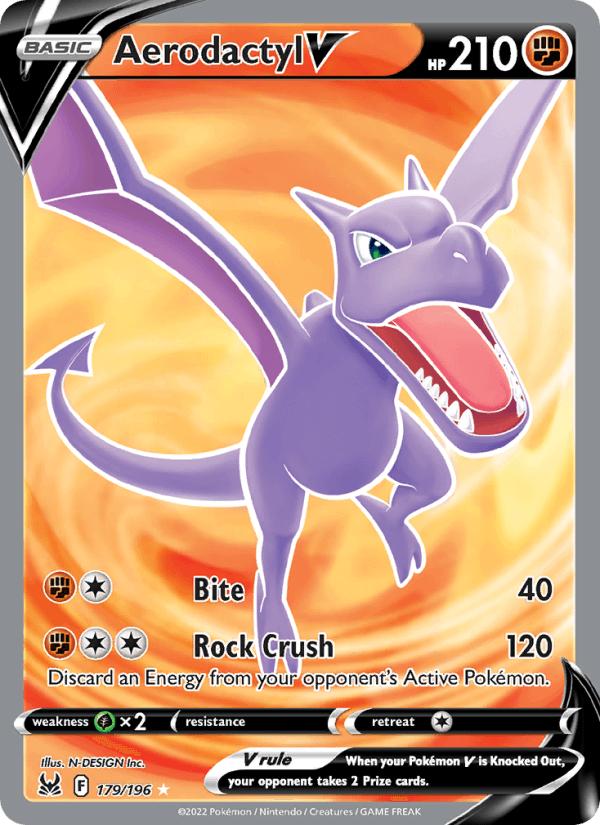 Aerodactyl V (Full Art) 179/196 - Lost Origin (Holofoil)