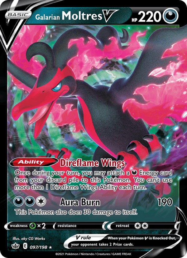 Galarian Moltres V 097/198 - Chilling Reign (Holofoil)