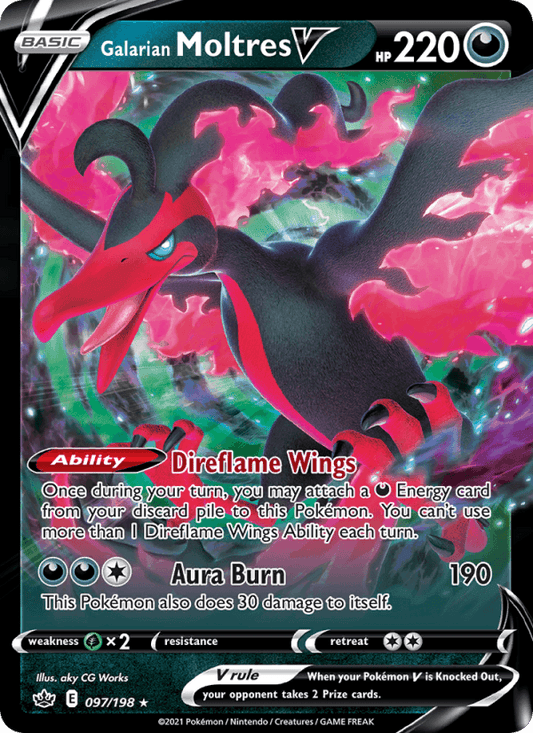 Galarian Moltres V 097/198 - Chilling Reign (Holofoil)