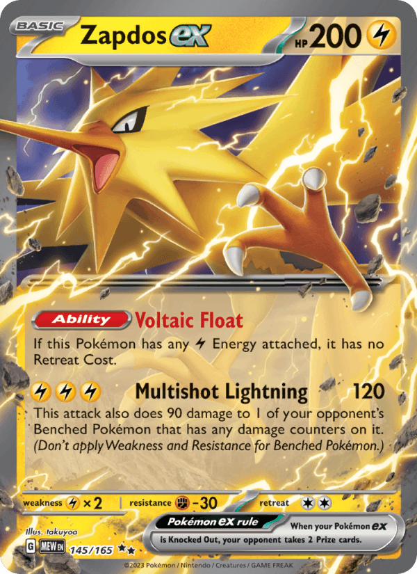 Zapdos ex 145/165 - SV: 151 (Holofoil)